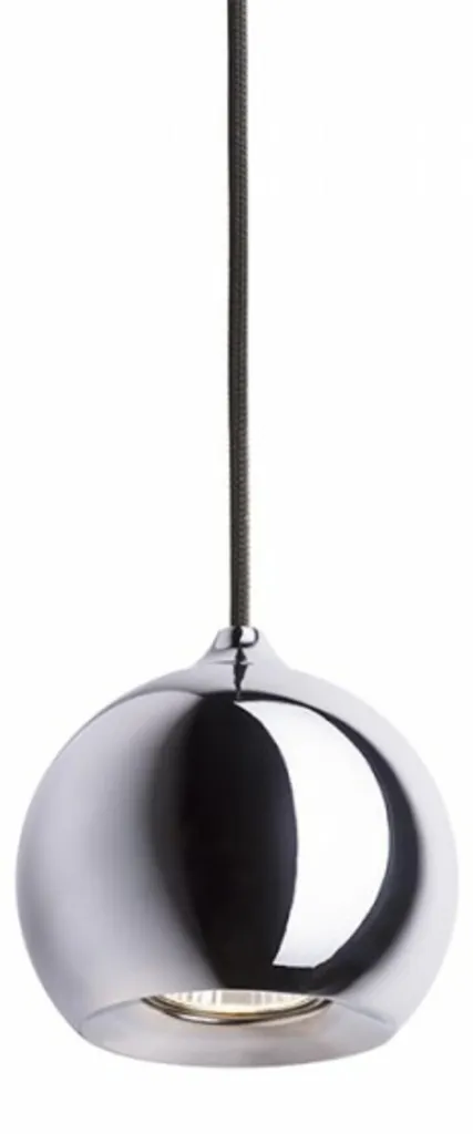 Suspension chrome noir DESTY I 230V GU10 35W pour votre salon moderne