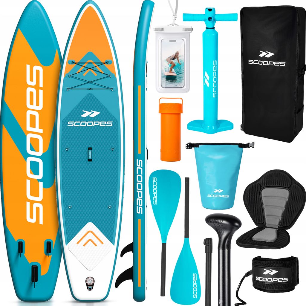 Sup 2In1 Board 350Cm - Aufblasbar, Mit Sitz, Paddel, Rundum Stabil