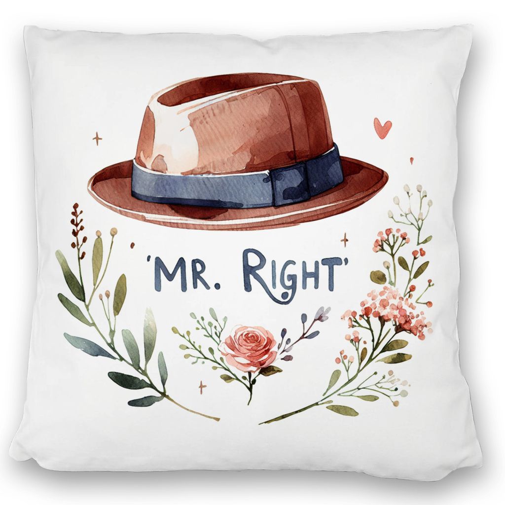 Mr Right Kissen satiniert