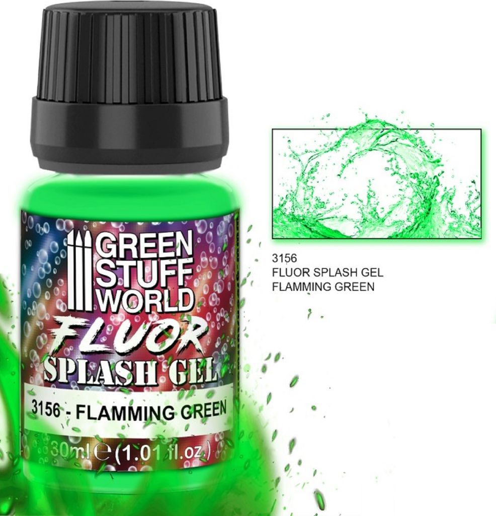 Green Stuff World GSW3156 – Splash Gel FLAMING Fluor LIME Produktbild 