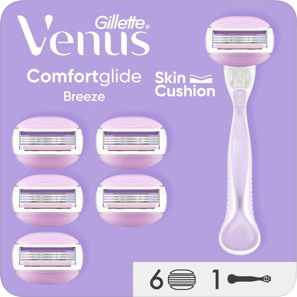 Rasoir pour femmes Venus Comfortglide Breeze et ses 6 têtes de rechange
