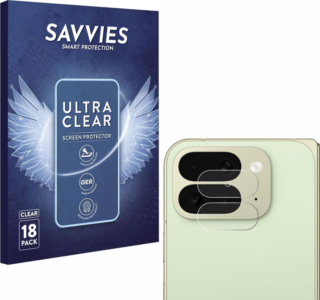 18x Für Google Pixel 10 Pro Fold (NUR Kameraschutz) Schutzfolie Savvies Displayschutz Display Schutz Folie Klar Transparent