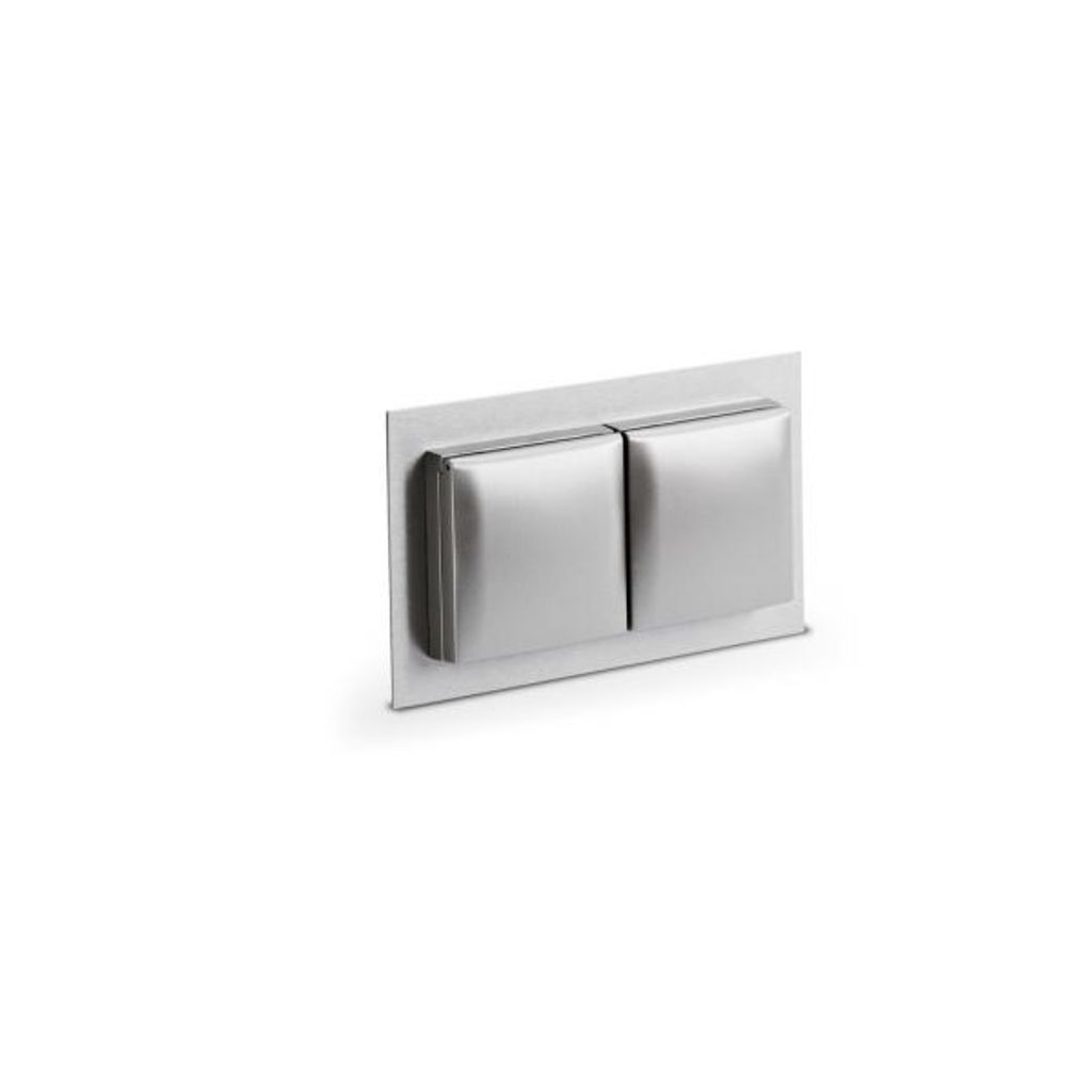 THEBO Prise double ST 3009 ST/2 INOX avec couvercle Image du produit 