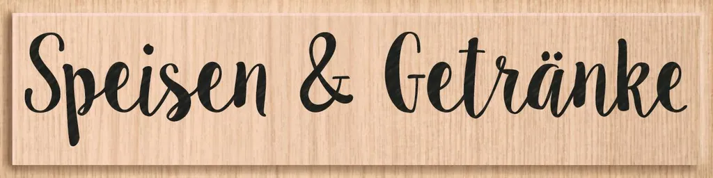 Tampon en bois Menu Heyda pour décoration de table et scrapbooking