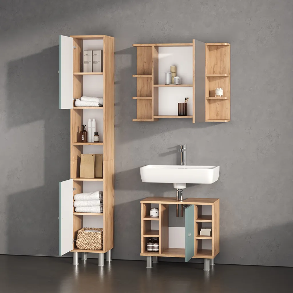 Restyling Bagno: Colonna Livinity Fucino Quercia Dorata 190cm - 5