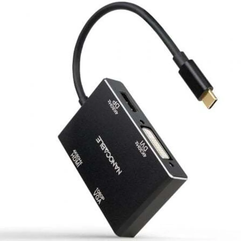 Adaptateur Vidéo USB-C pour Projecteur et Écran HDMI VGA DVI ou DP 10cm