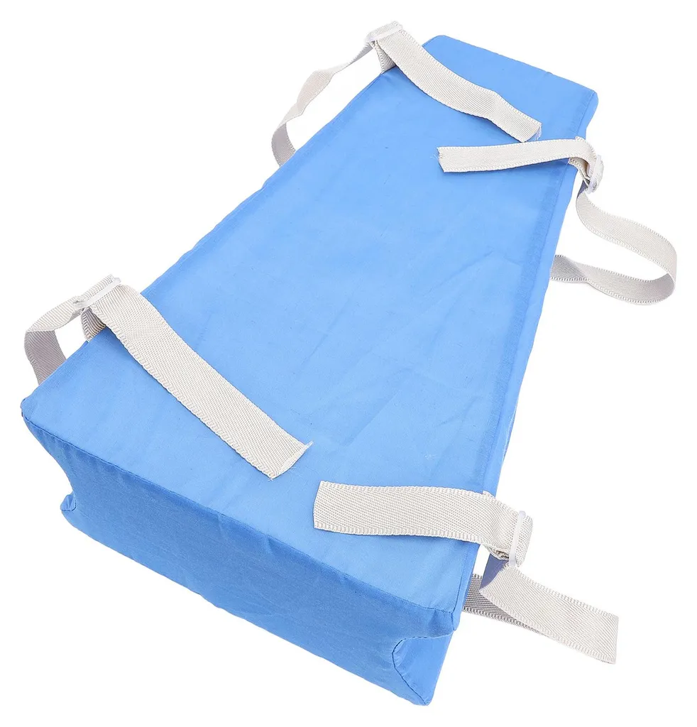 Repose-jambe articulaire trapézoïdal pour maintien à domicile bleu