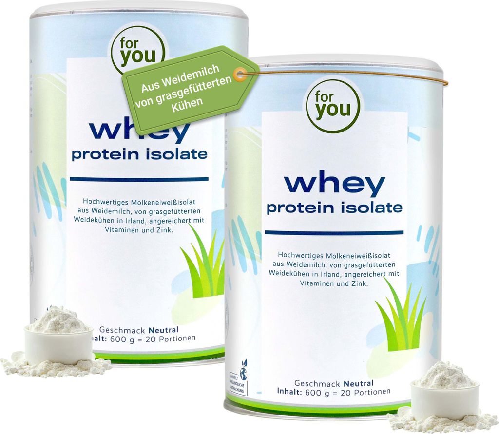 for you whey protein isolate neutral Doppelpack Produktbild 