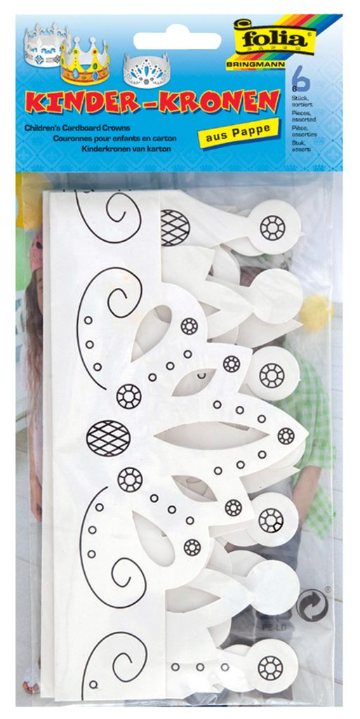 Kinderkronen zum Ausmalen 3er-Set Produktbild 