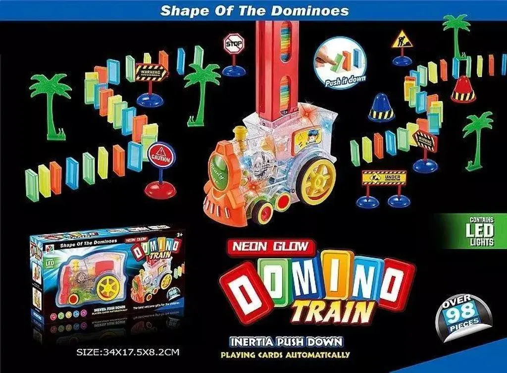 Locomotive Domino Automatique : Petit Train Poseur de Dominos Colorés