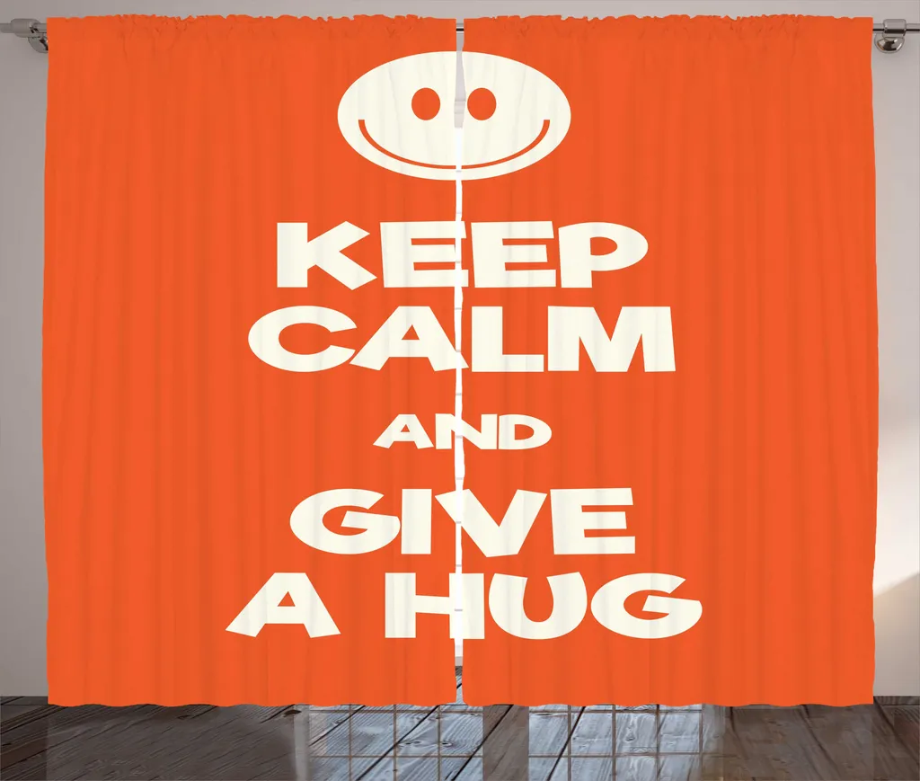 Rideau pour Décoration Intérieure et Extérieure Design Keep Calm