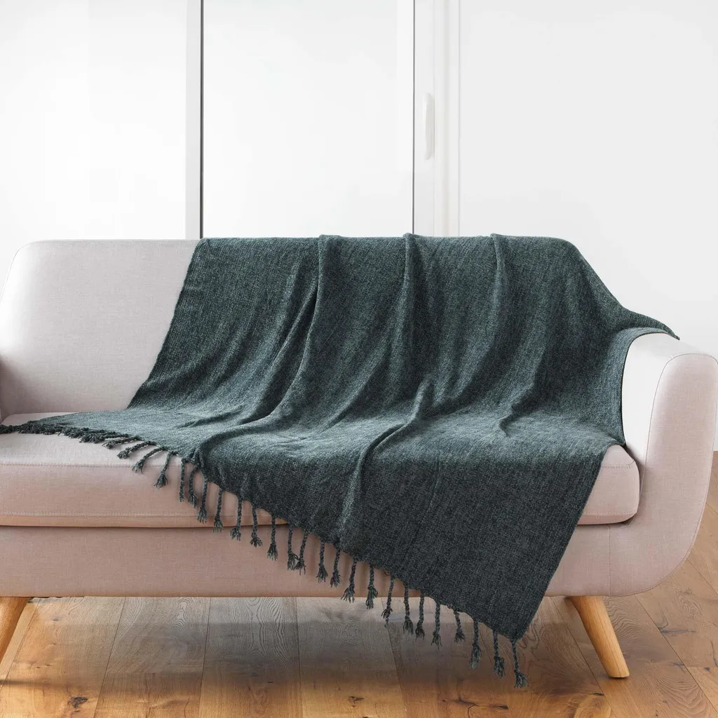 Copriletto Frangia Melissa Verde 125x150 | Tessile Arredo Moderno