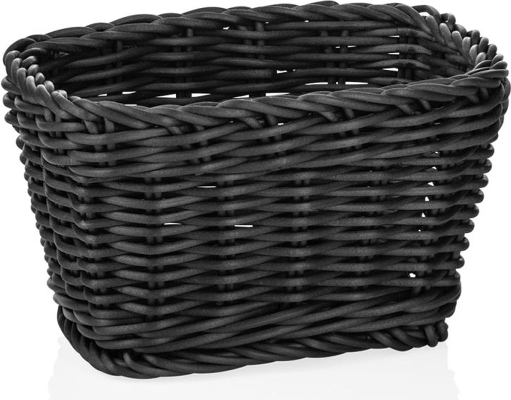 Tischkorb, Brotkorb Schwarz BxTxH: 17x11x9 cm