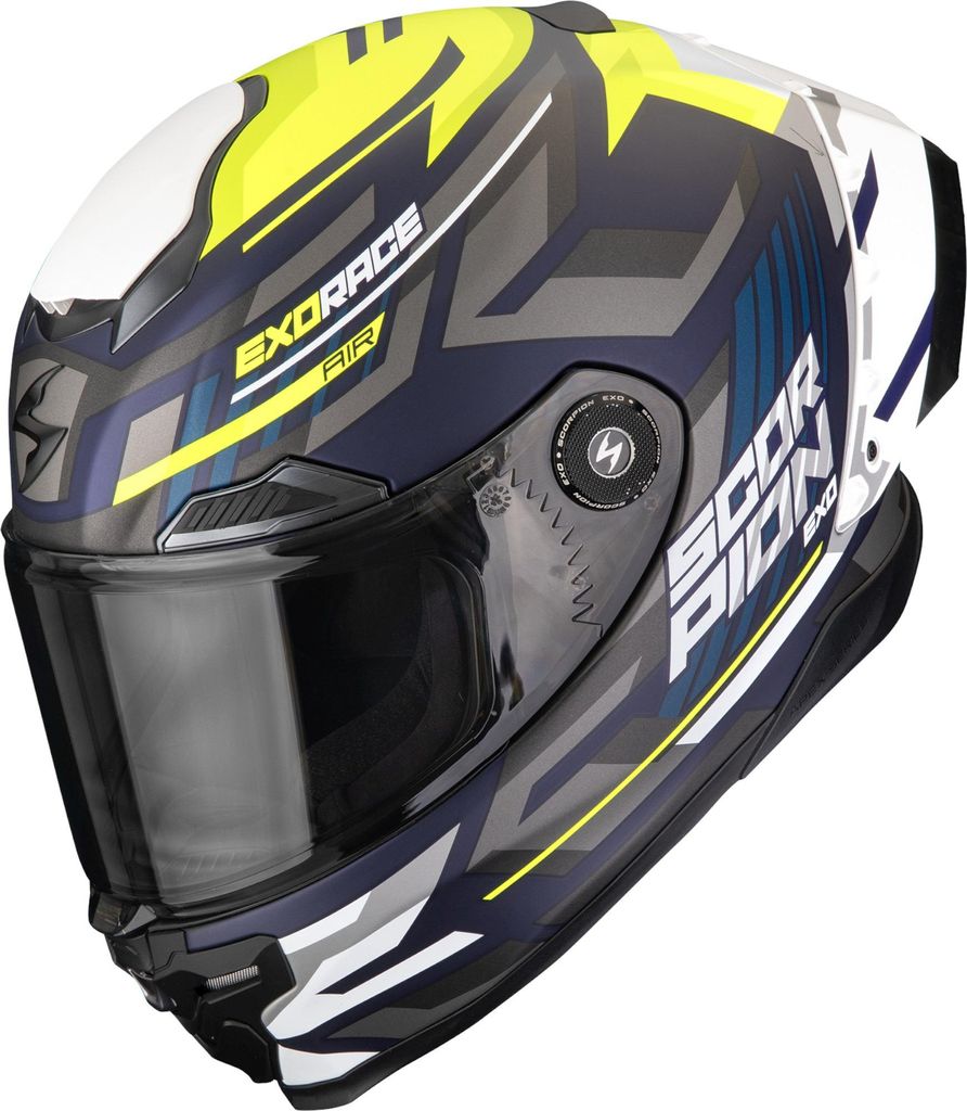 Scorpion EXO-Race Air Kobra Helm, blau/fluo-gelb, M (57/58)