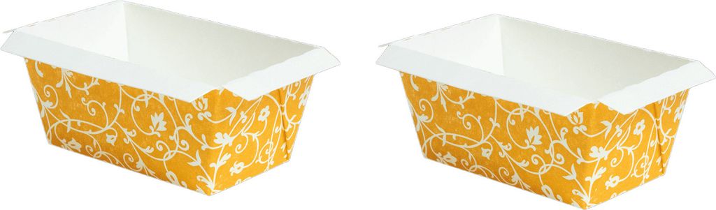Demmler Mini-Backformen Classico - Mango - 2x 10 Stück - mit schönen Verzierungen - 7x4x4cm - aus Ofenkarton