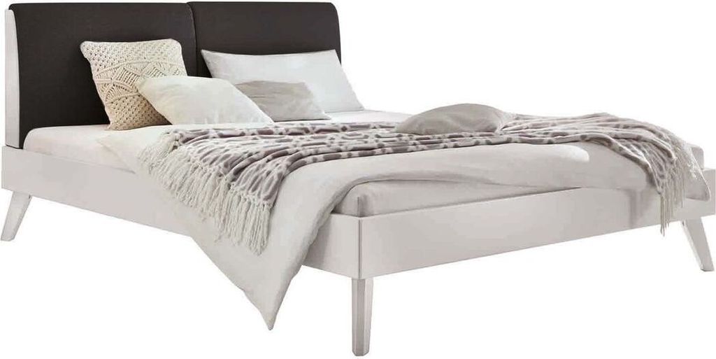 Hasena Trento 16 Simone Bettgestell Massivholzbett/Kopfteil gepolstert