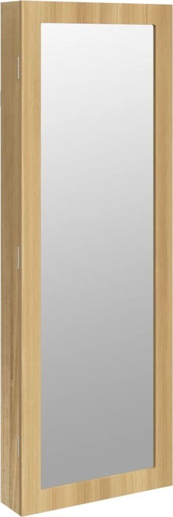 Schmuckschrank mit Spiegel Wandmontage 37,5x10x106 cm