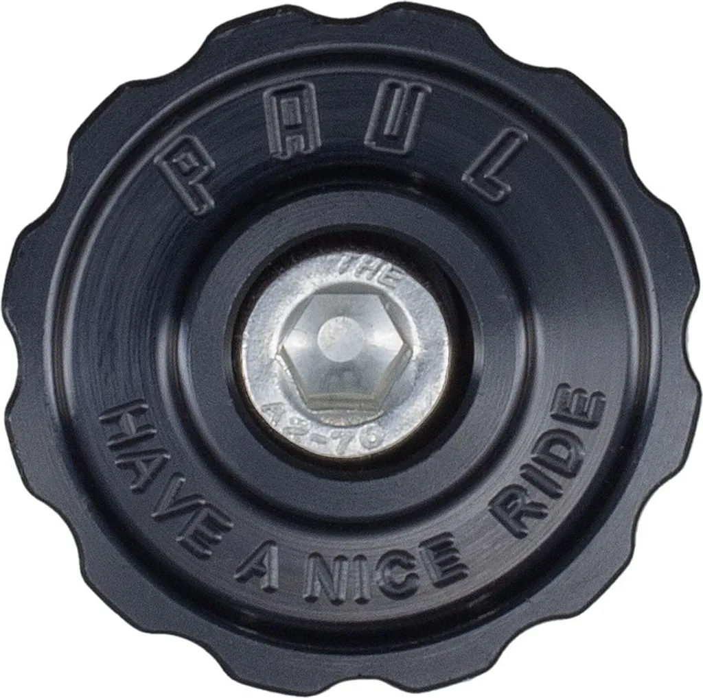 Klamper Stem Cap Paul Component Noir 1 1/8 en Aluminium Usiné CNC