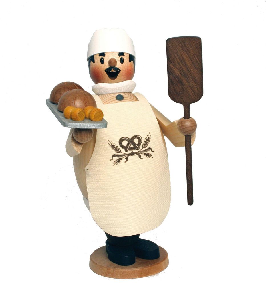 Drechslerei Kuhnert - Räuchermännchen Max als Bäcker - Produktbild 