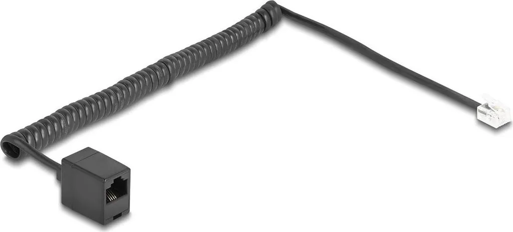 Cavo Telefonico Delock RJ11 a RJ45 2m | Adattatore Spirale per Ufficio