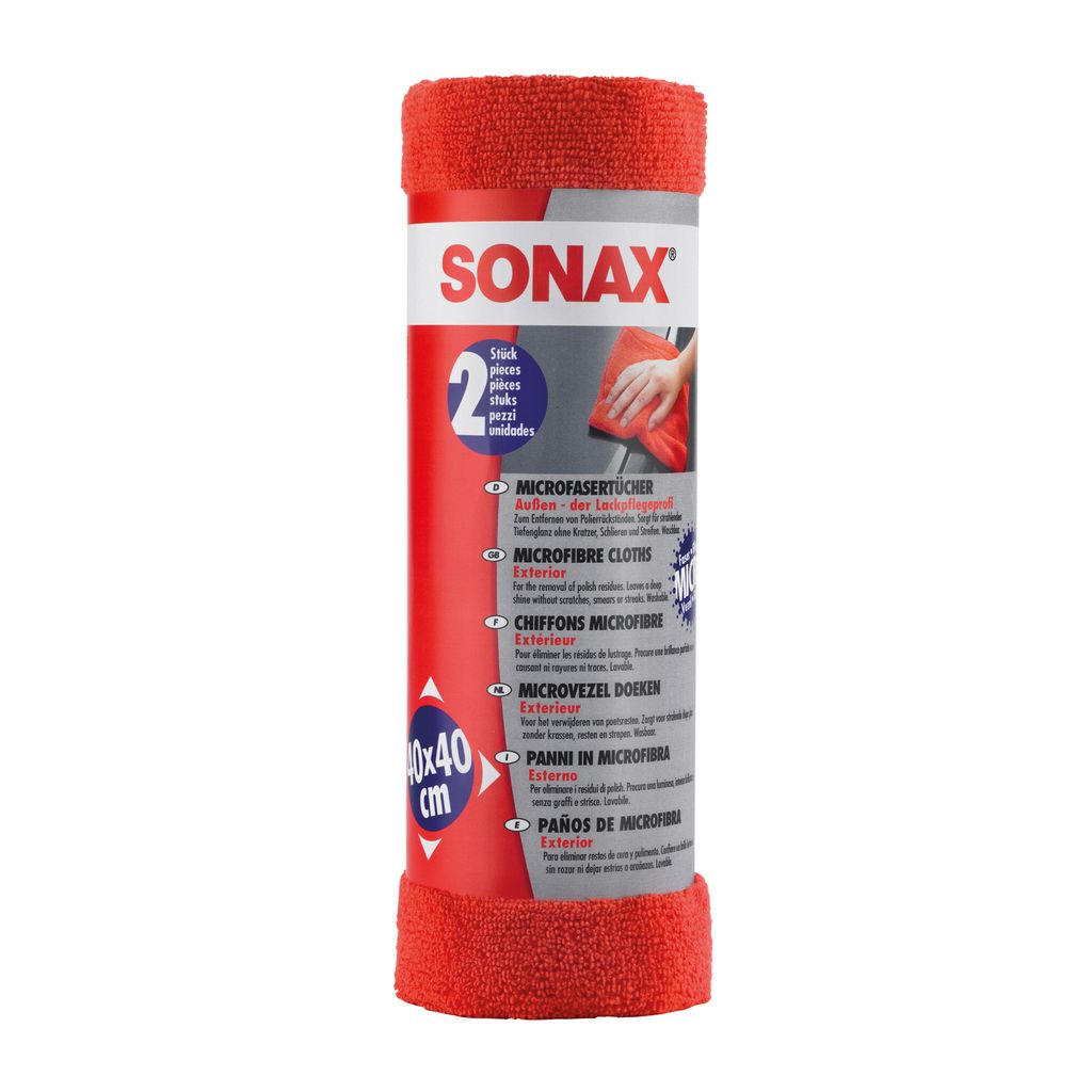 Utierky z mikrovlákna SONAX na ošetrovanie vonkajšieho laku Obrázok produktu 