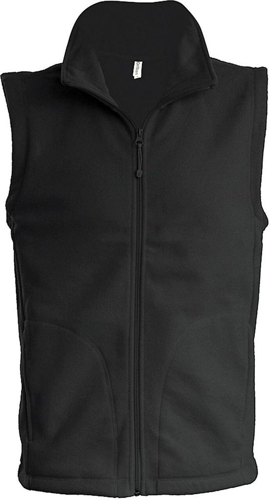 Kariban Herren Fleece Jacke Weste Bodywarmer Übergangsjacke, Größe:S, Farbe:Dark Grau