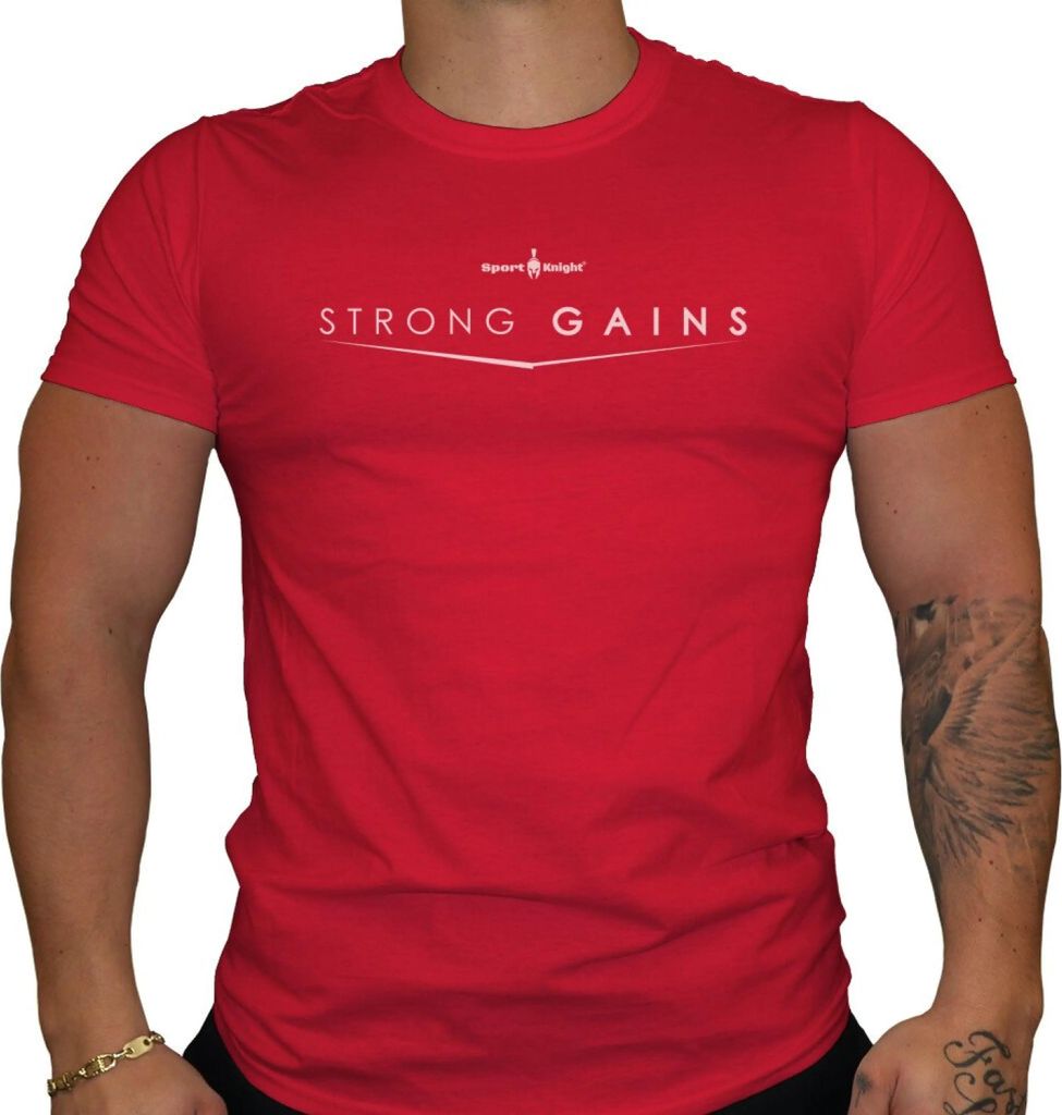 Sport-Knight Herren Fitness T-Shirt "Strong Gains"