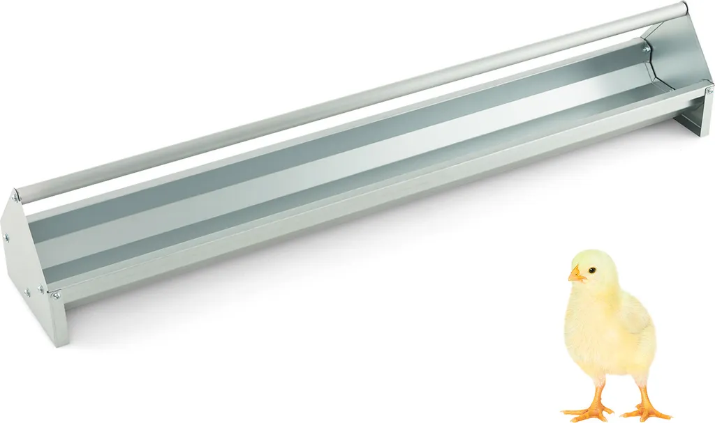 Mangiatoia Polli Metallo 15L COSTWAY | Trogolo Zinco 115cm Antispreco