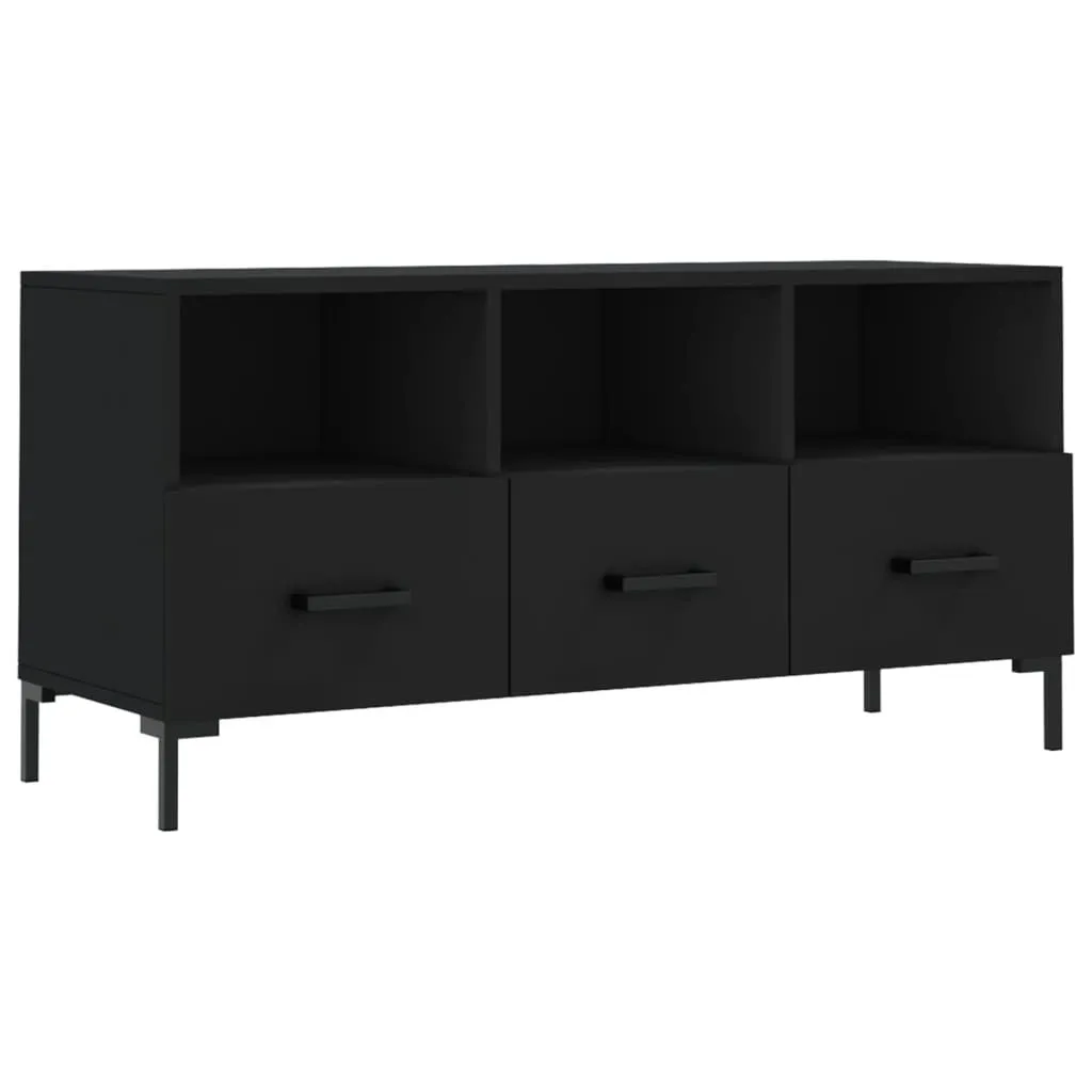 Supporto TV SYFAX Nero 102x36x50 - Legno Multistrato Alta Qualità