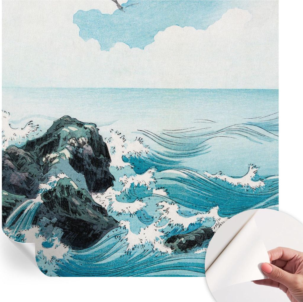 Selbstklebende Wandtapete - Dekorative Tapete für Wohnzimmer - Klebefolie für Wandbilder - Tapetenfolie für Wanddekoration - 250x250 cm - Meeres...