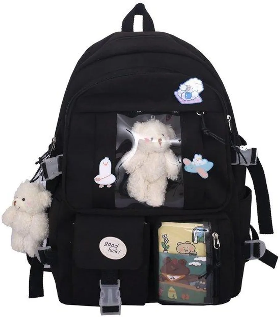 Sac à dos informatique noir imperméable pour étudiants et professionnels