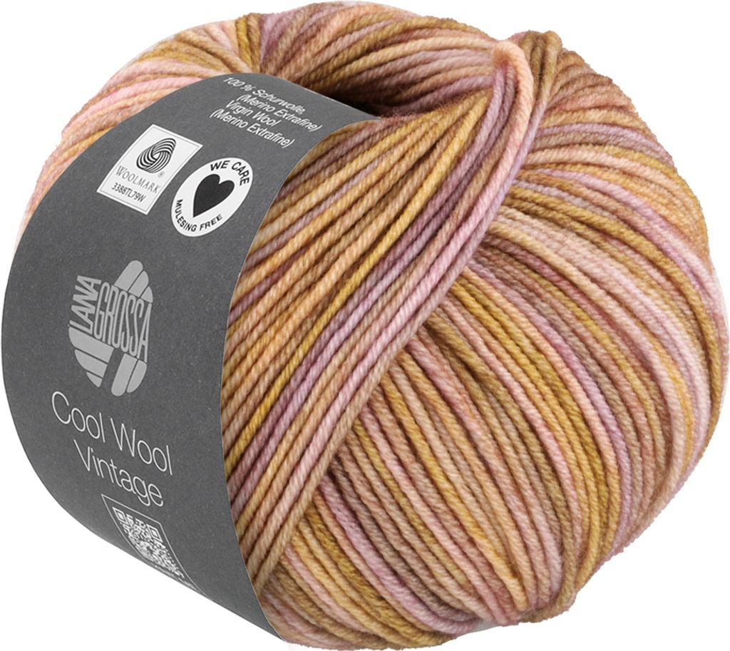 A ball of yarn with a label wrapped around it.