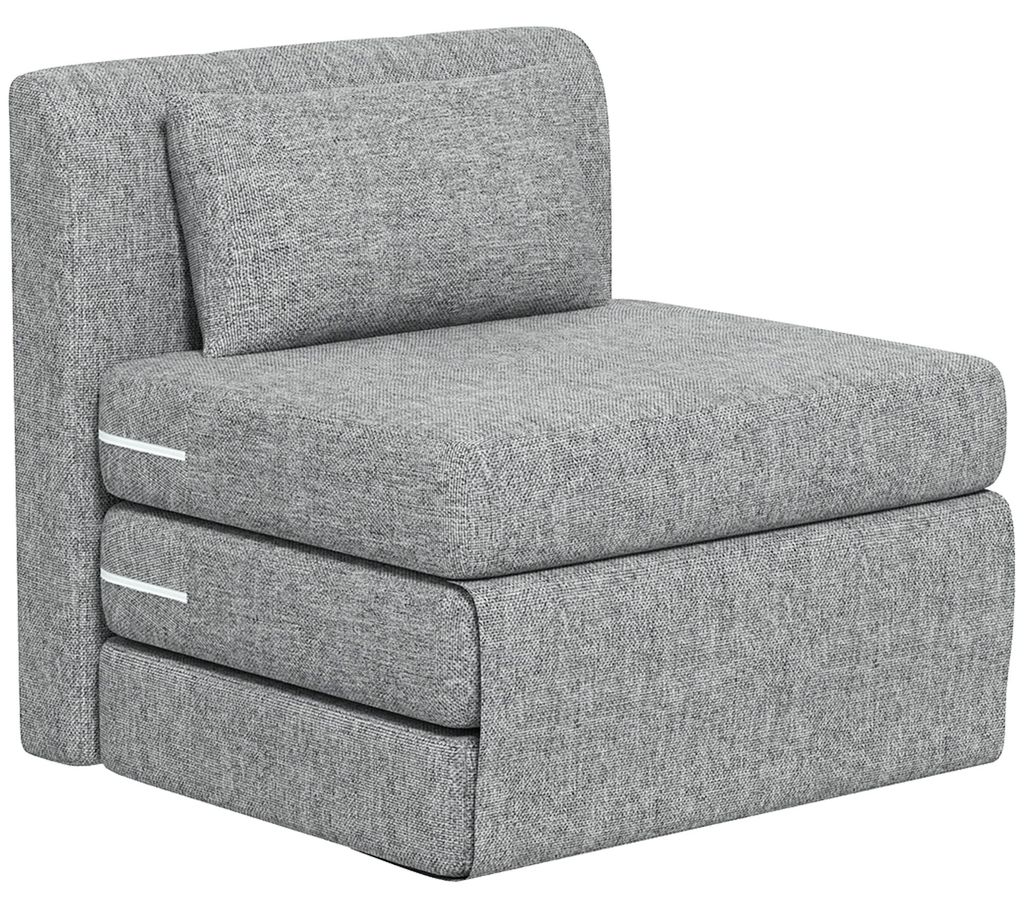 HOMCOM Bodensessel 2-in-1 Klappbar Schlafsofa mit Kordoptik für Wohnzimmer