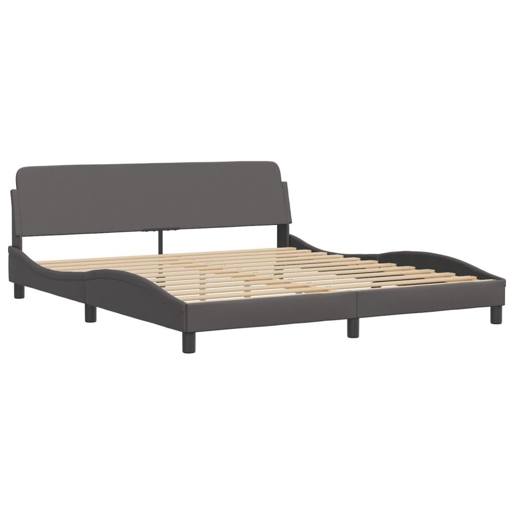 Bettgestell "Dover" Grau 180x200 cm Kunstleder