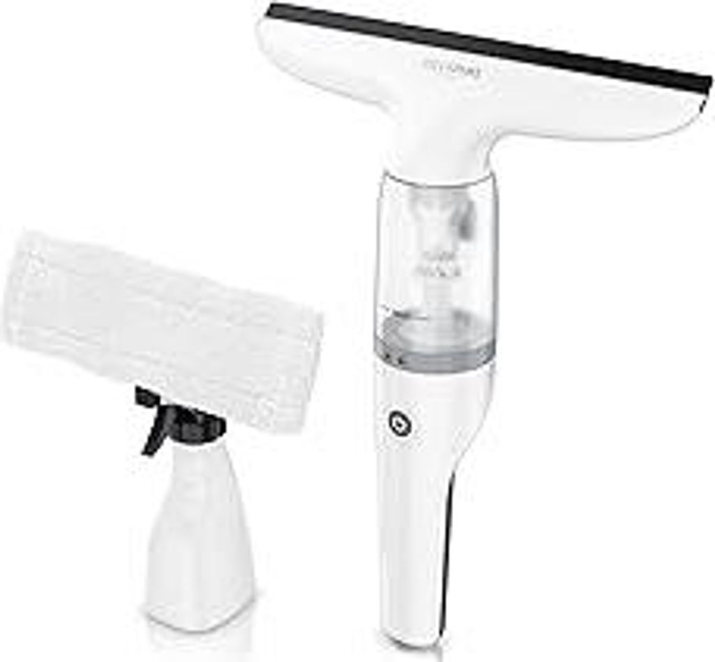 Brandson - Akku Fenstersauger kabellos – Fensterreiniger elektrisch 2200 mAh Li-Io-Akku – Laufzeit ca. 30 min. – 28 cm Saugdüse – 60 ml Wa...
