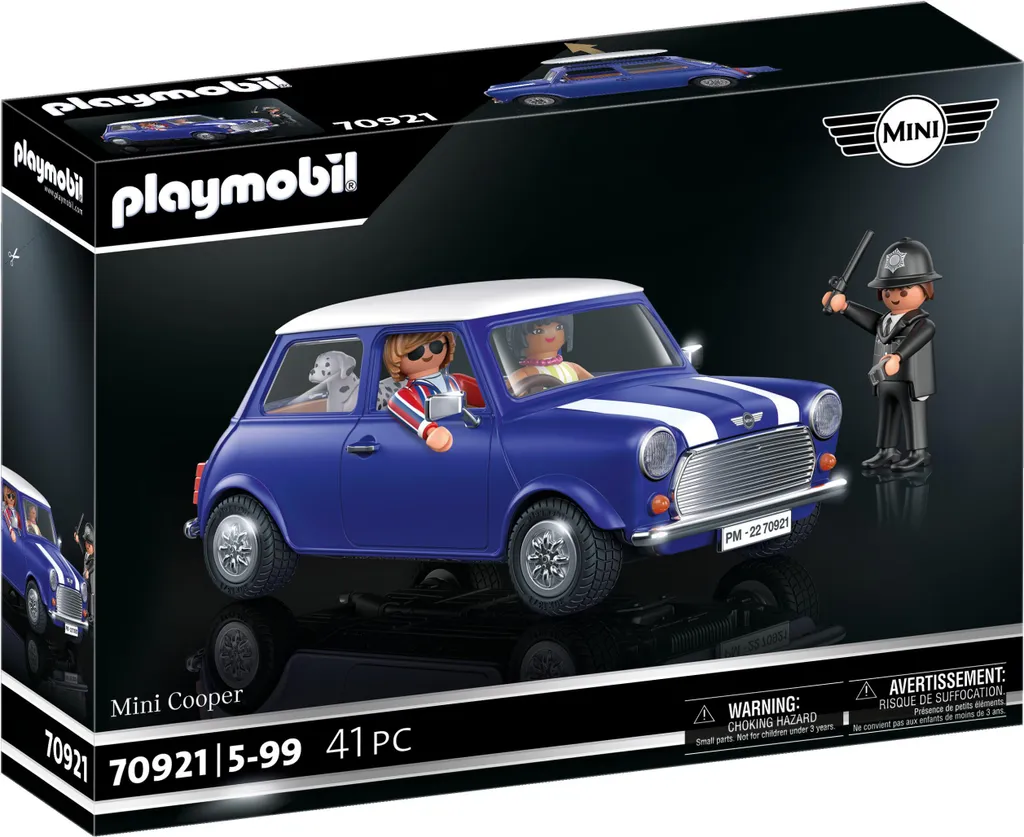 PLAYMOBIL Mini Cooper 70921 réplique auto avec toit amovible et coffre