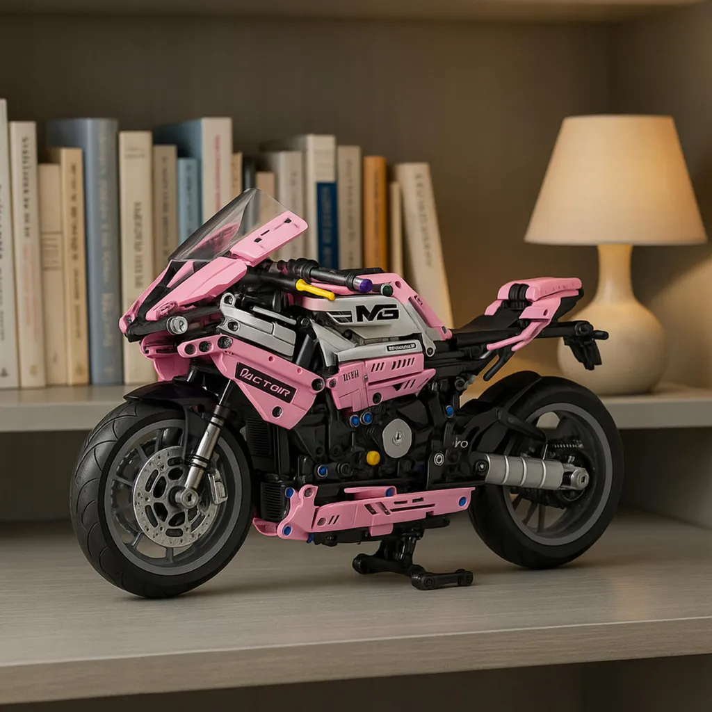 Modèle de Moto de Course Pro - Kit de Construction Complexe - 1000+ Pièces - 4