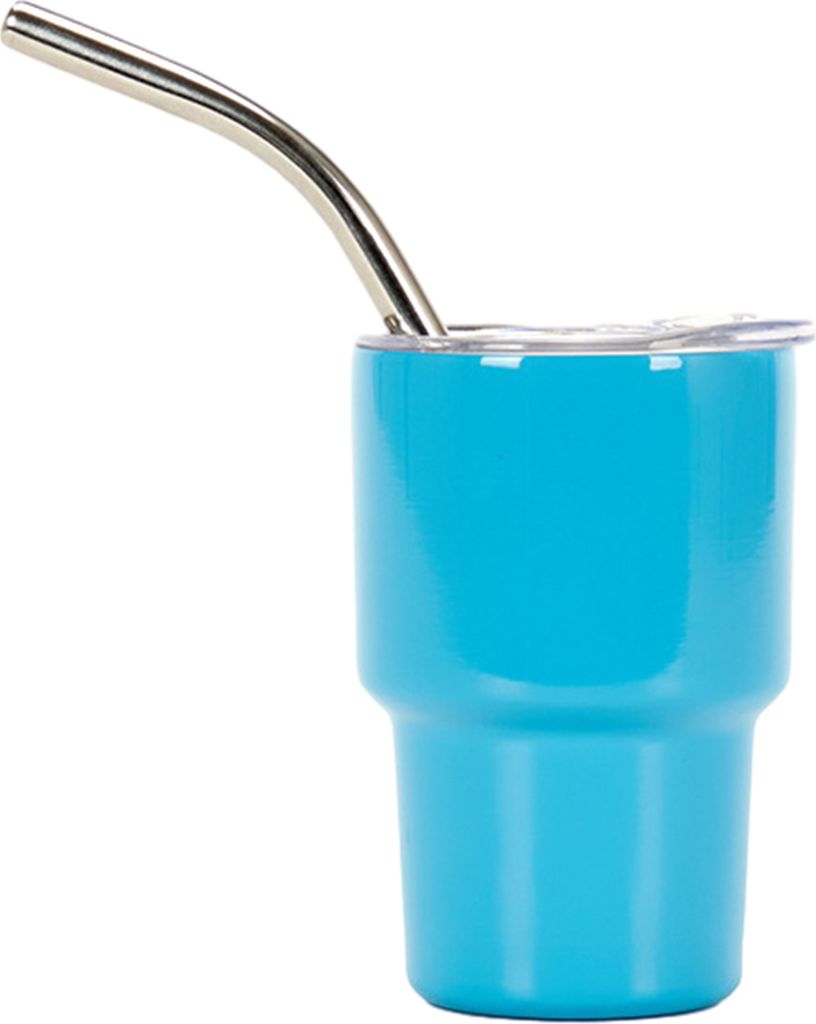 60 ml Edelstahlbecher mit Strohhalm und Deckel, rostfrei, vielseitig, minimalistisch, rostfrei, Wasserbecher für Cocktails, Säfte