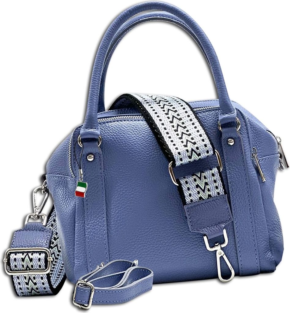 Florence Leder Tasche Umhängetasche Citytasche blau OTF822H