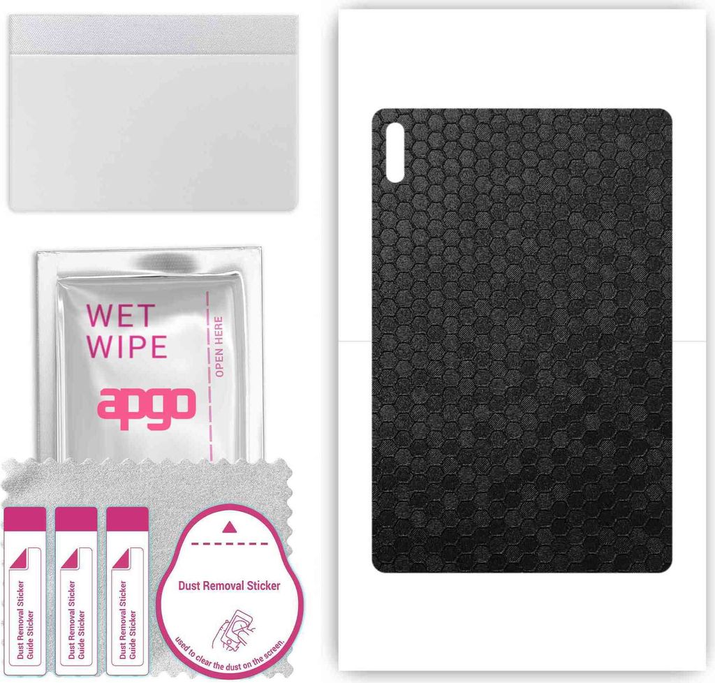 apgo Rückseite Schutzfolie, Skin, kompatibel mit Huawei MatePad 6, Hinten Displayschutzfolie aus Vinylfolie, kratzfest, einfache Montage - Schwarz...