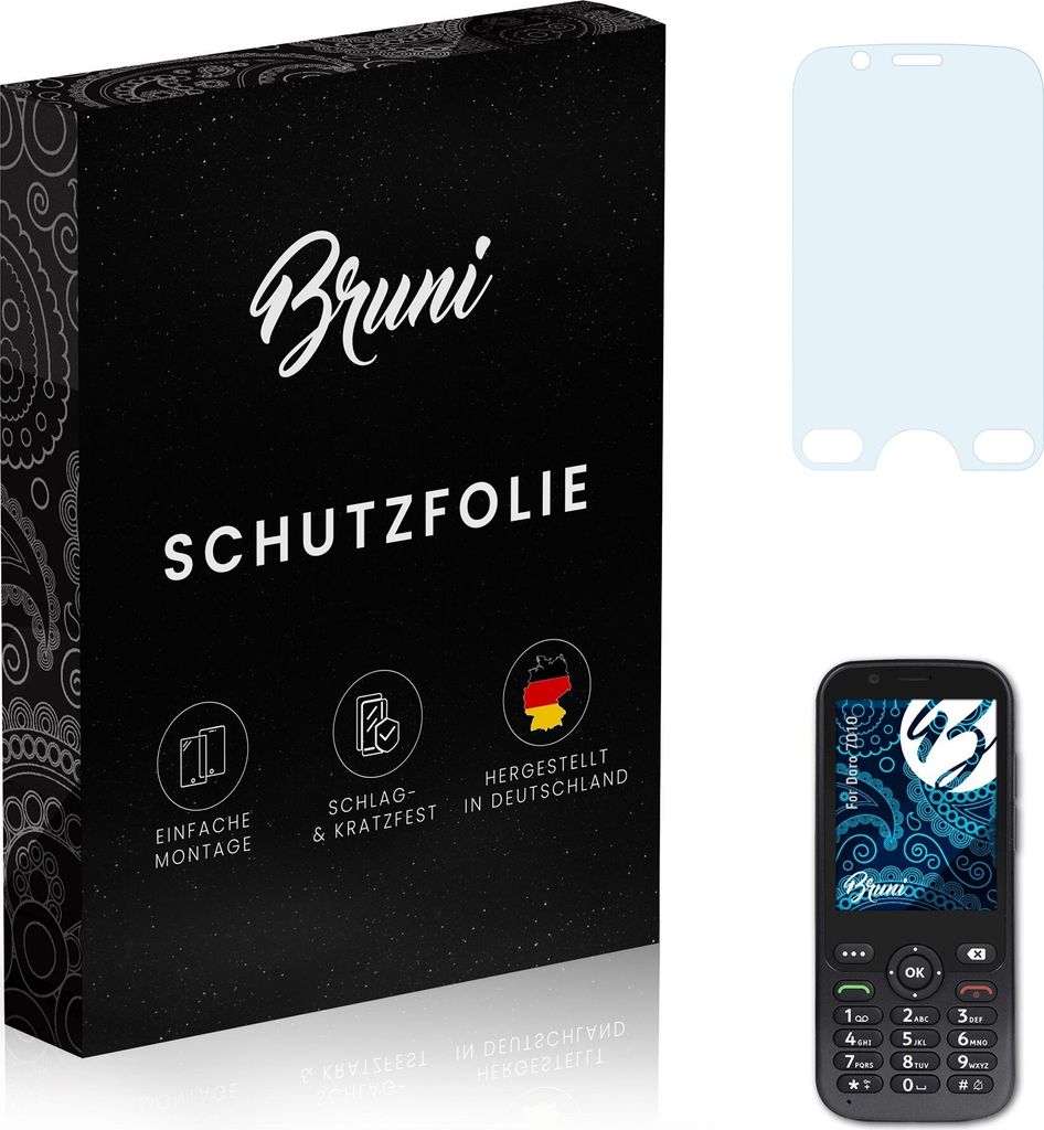Bruni Basics-Clear 2x Schutzfolie kompatibel mit Doro 7010 Folie