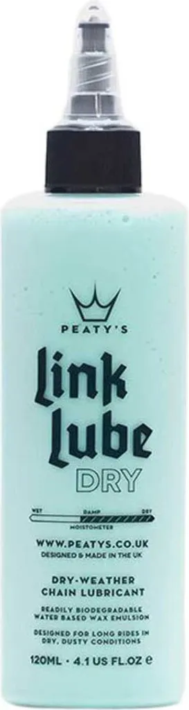 Lubrifiant Chaîne VTT et Route Peaty's Linklube Dry 120ml Temps Chaud
