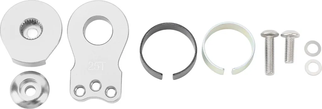Servo Saver 25T in lega di alluminio di ricambio Braccio universale leggero per auto RC 1/10 argento bianco