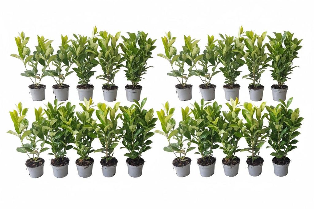 20 großblättriger Kirschlorbeer, Prunus Rotundifolia, Höhe: Produktbild 
