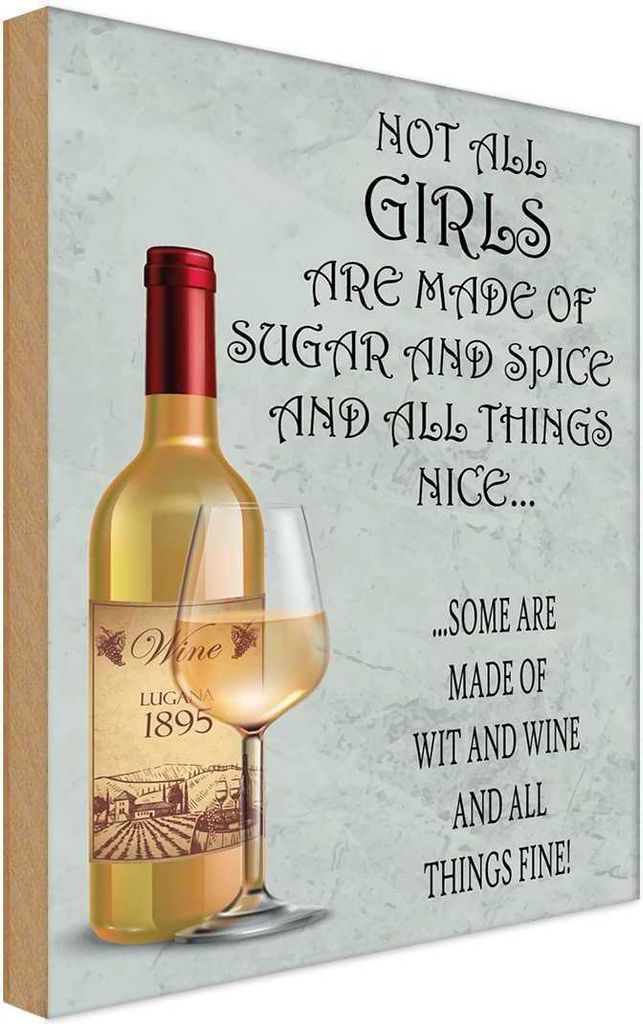 vianmo Holzschild 18x12 cm not all girls made of sugar and Spruch Zitat
