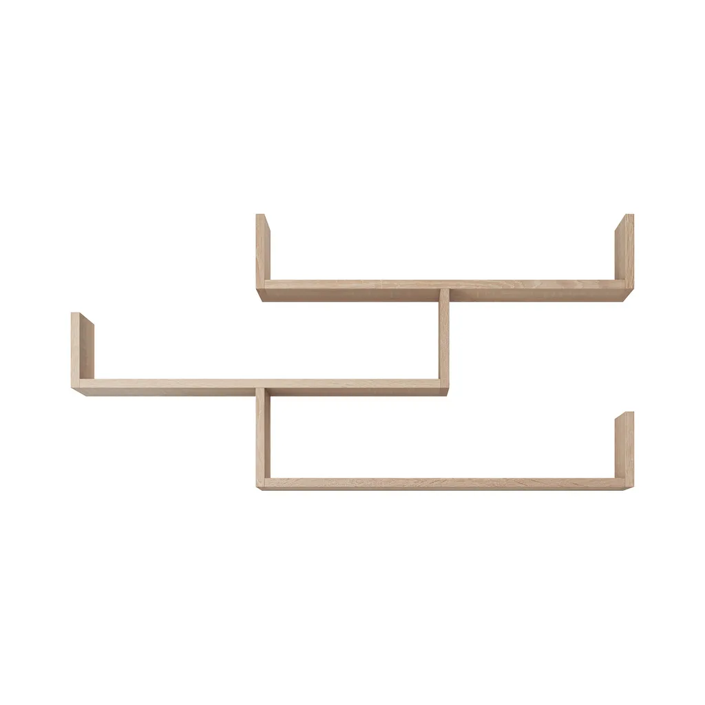 Étagère murale 119cm TIRI 3 Chêne Sonoma, gagnez de la place avec style - 3