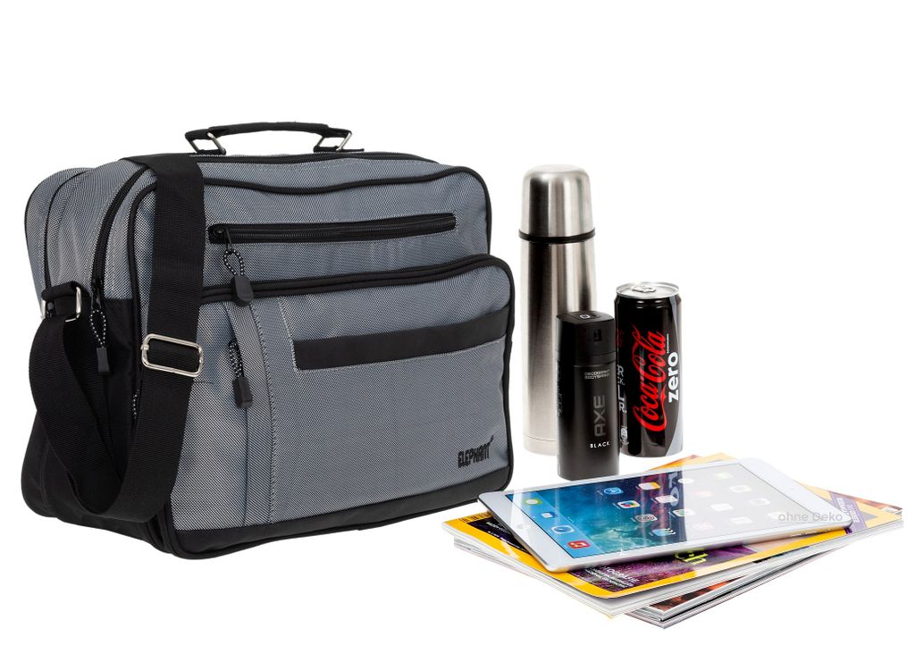 FANDARE Umhängetasche – Ultraleicht, Für Laptops Bis 15,6 Zoll, 34x15x31 Cm, Schwarz, Aus Polyester