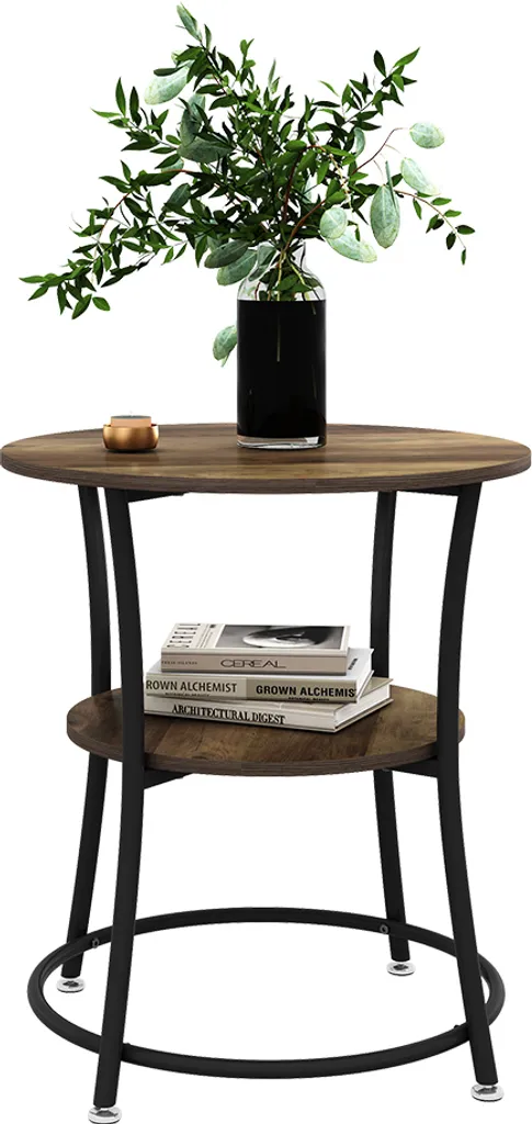 Table basse Vicco Quebec 50x50 cm Bois antique avec tablette Model 50002