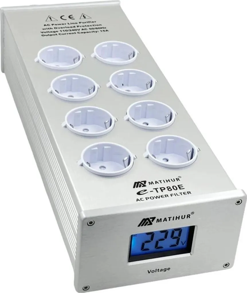 Conditionneur d'énergie audio E-TP80EB avec filtre secteur et protection