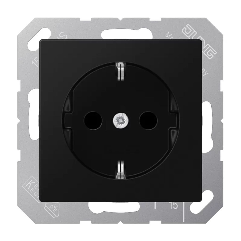 JUNG A 1520 BFKI SWM Steckdose Typ F Schwarz